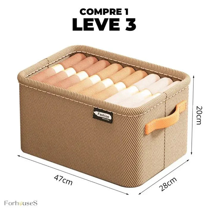 Kit Organizador de Roupas Premium com Tampa