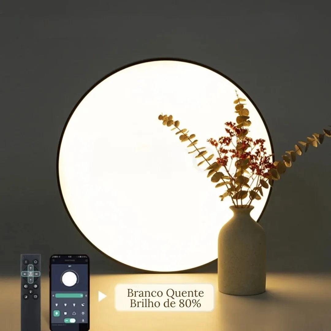 Luminária de Teto Plafon Led Sobrepor Redondo Moderno Com Controle - ForhouseS