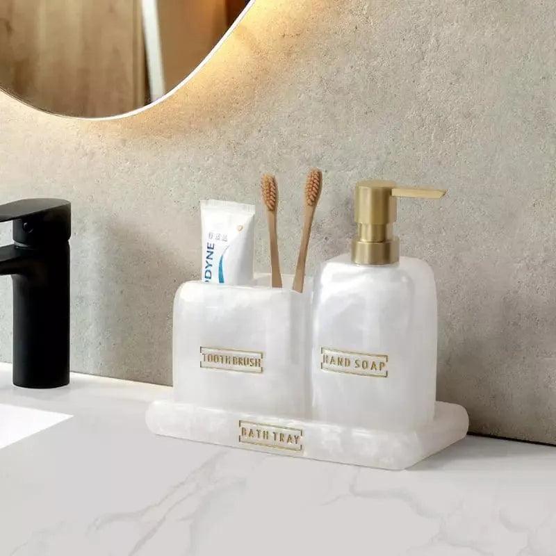 Saboneteira Kit Banheiro Lavabo Conjunto de Banheiro 3 Peças - ForhouseS