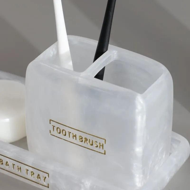 Saboneteira Kit Banheiro Lavabo Conjunto de Banheiro 3 Peças - ForhouseS