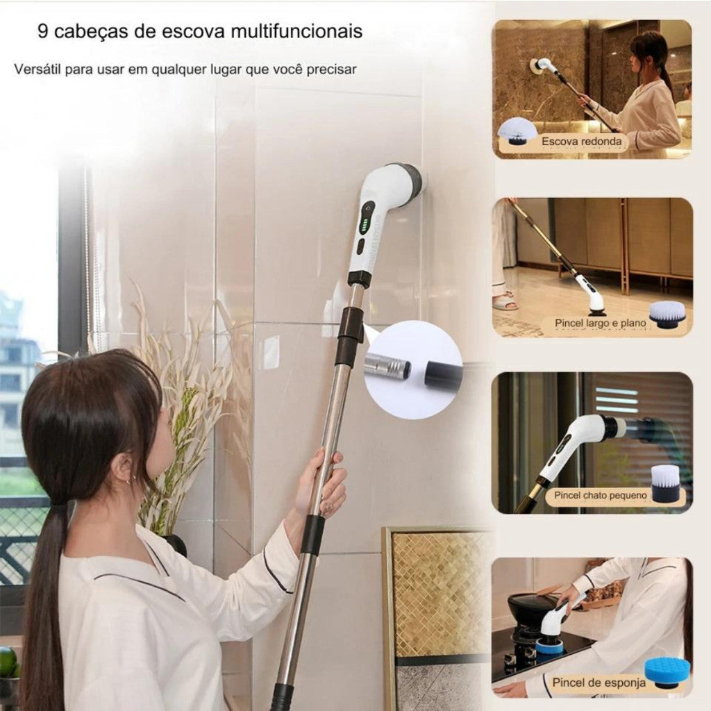 PowerClean™ - Escova de Limpeza Elétrica 9 em 1