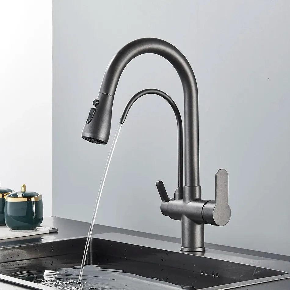 Torneira Para Cozinha Gourmet Monocomando Dupla Função Filtro Jato Extensível - ForhouseS