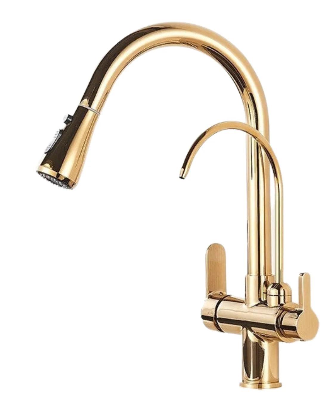 Torneira Para Cozinha Gourmet Monocomando Dupla Função Filtro Jato Extensível - ForhouseS