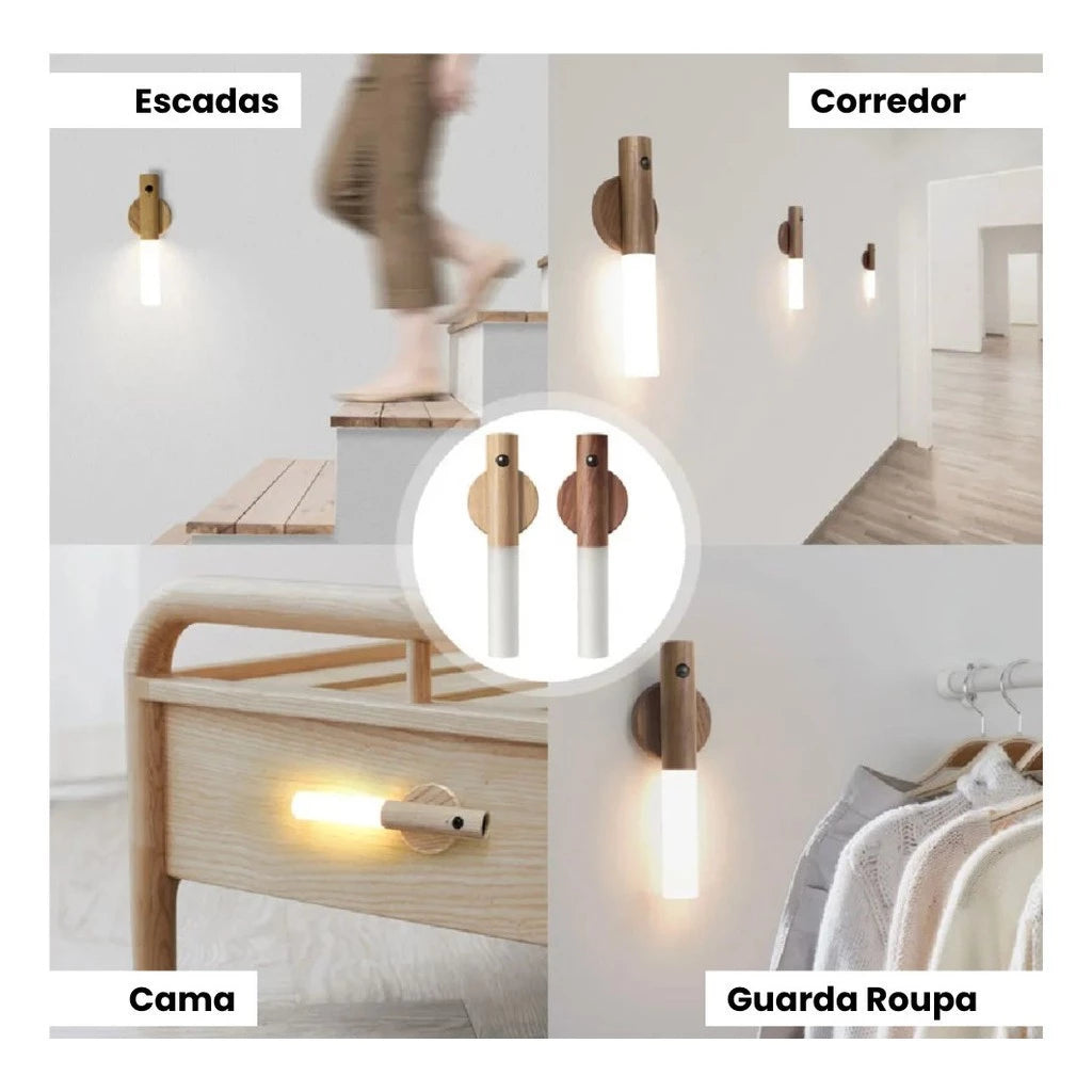 Luminária Magnética LED com Sensor Inteligente – Sem Fio e Recarregável