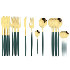 Conjunto De Talheres Aço Inoxidável 24pcs - ForhouseS