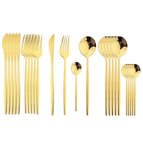 Conjunto De Talheres Aço Inoxidável 24pcs - ForhouseS