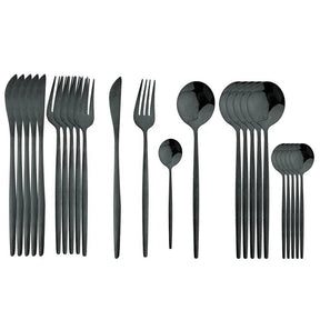 Conjunto De Talheres Aço Inoxidável 24pcs - ForhouseS