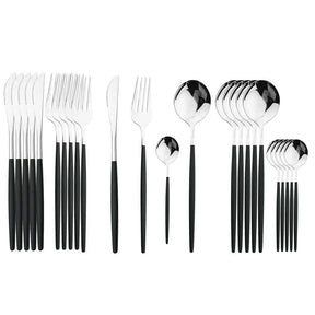 Conjunto De Talheres Aço Inoxidável 24pcs - ForhouseS