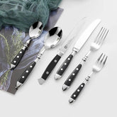 Conjunto Talheres Inox Clássicos Com Resinas Elegantes - ForhouseS