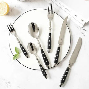 Conjunto Talheres Inox Clássicos Com Resinas Elegantes - ForhouseS