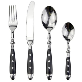 Conjunto Talheres Inox Clássicos Com Resinas Elegantes - ForhouseS