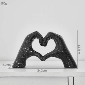 Escultura Decorativa Abstrata Mão Love - Decoração para Sala - ForhouseS