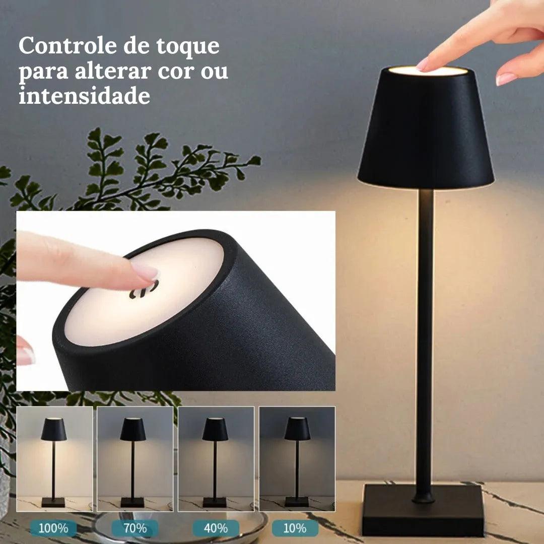 Luminária de Mesa Luminária Sem Fio Dimerizável - ForhouseS