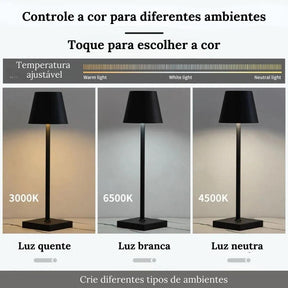Luminária de Mesa Luminária Sem Fio Dimerizável - ForhouseS