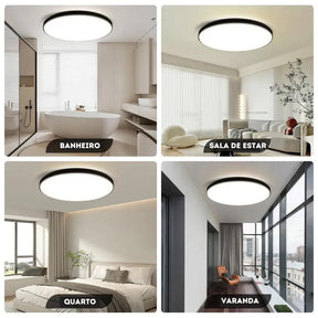 Luminária de Teto Plafon Led Sobrepor Decorativa Moderna Redonda - ForhouseS