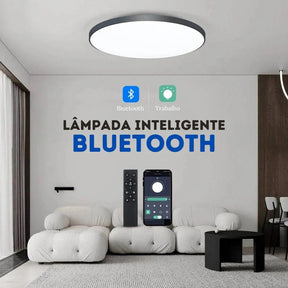 Luminária de Teto Plafon Led Sobrepor Redondo Moderno Com Controle - ForhouseS