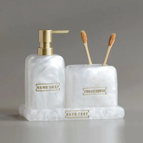 Saboneteira Kit Banheiro Lavabo Conjunto de Banheiro 3 Peças - ForhouseS
