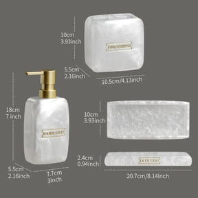 Saboneteira Kit Banheiro Lavabo Conjunto de Banheiro 3 Peças - ForhouseS