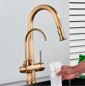 Torneira Com Filtro Para Cozinha Monocomando Com Jato Extensível Modelo Mistral - ForhouseS