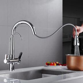 Torneira Para Cozinha Gourmet Monocomando Dupla Função Filtro Jato Extensível - ForhouseS
