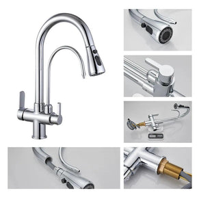 Torneira Para Cozinha Gourmet Monocomando Dupla Função Filtro Jato Extensível - ForhouseS